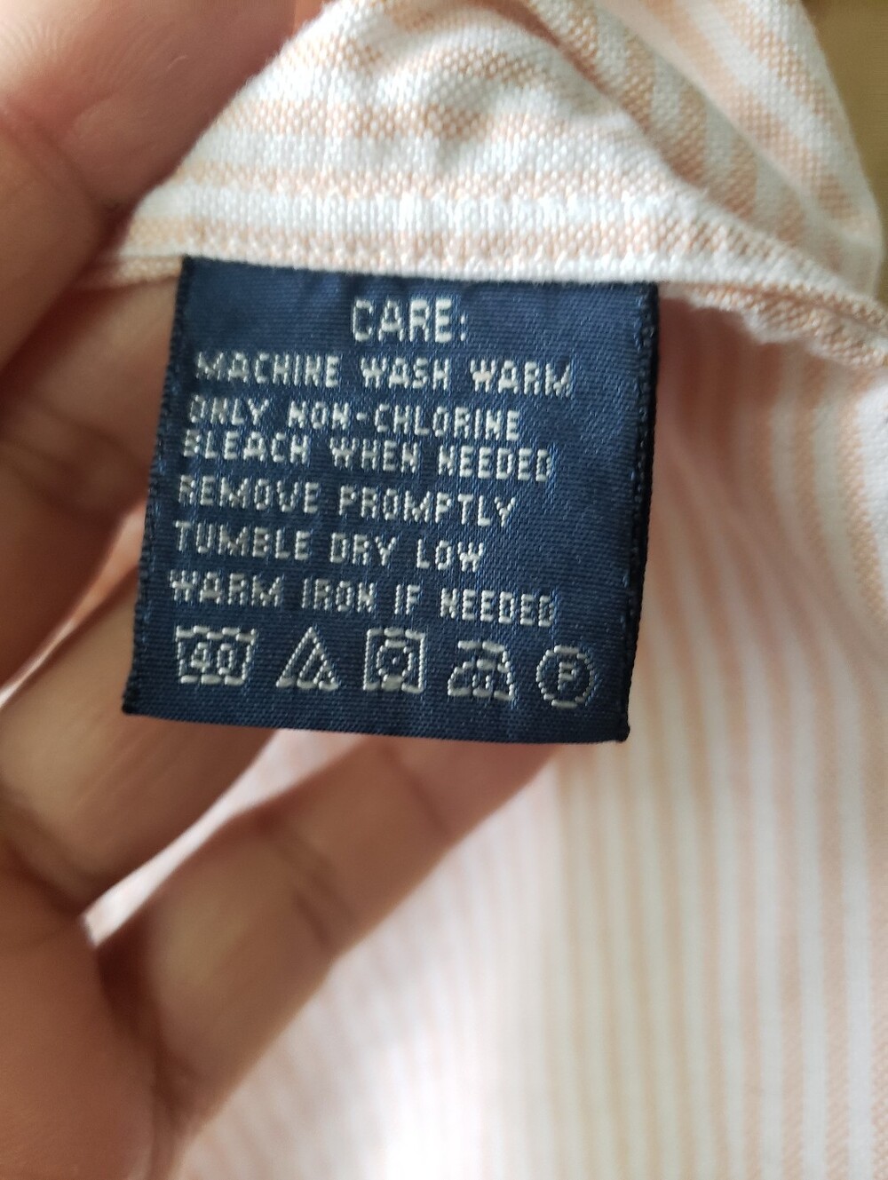Ralph Lauren Light Pink Striped Short Sleeve Button-Down Shirt - Picture 4 of 5